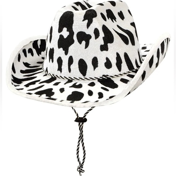 Accessories - VELVET WESTERN COW PRINT COWBOY HAT